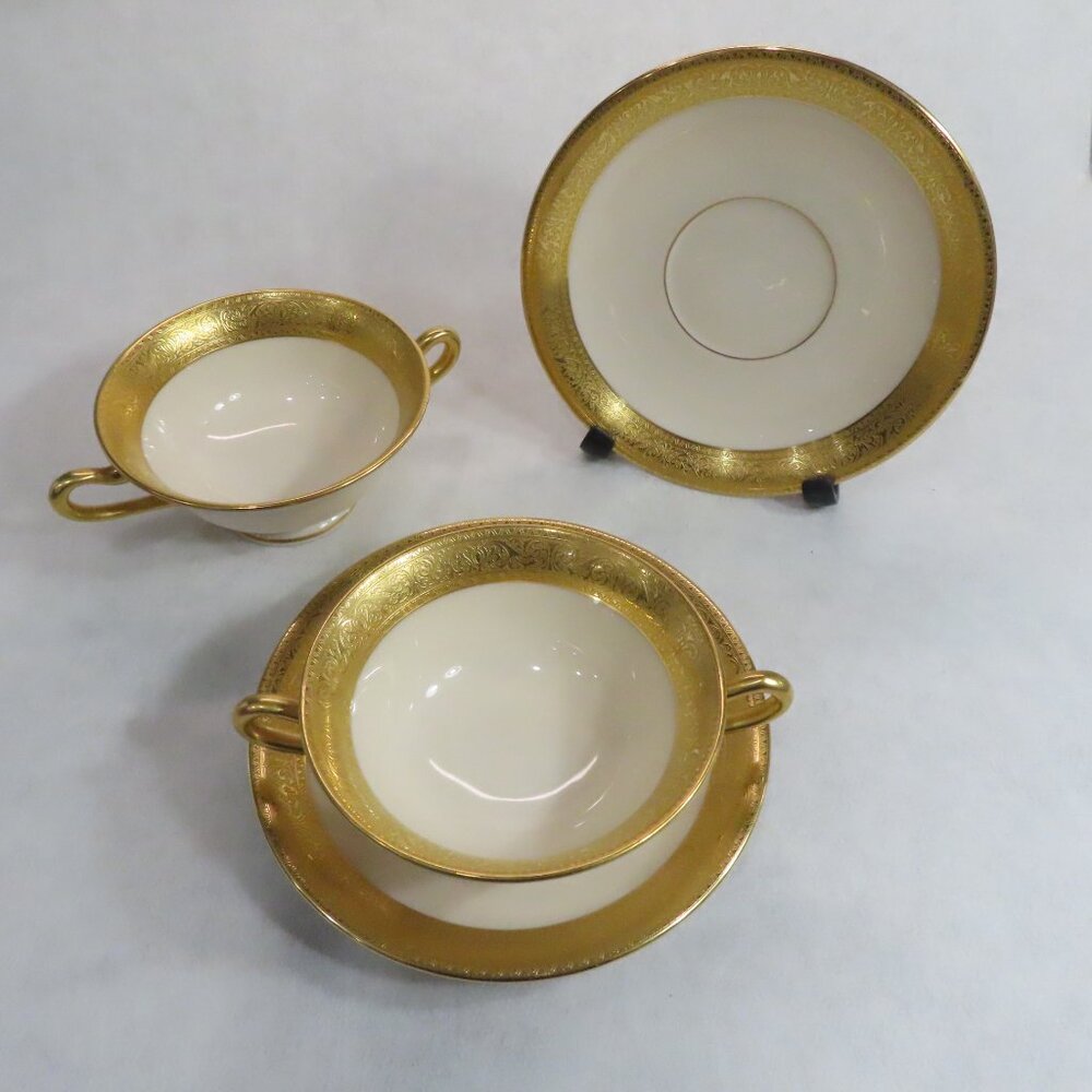 Lenox Cream Soup Bowls with Liners Set of 10 Special Edition for Marshall Field